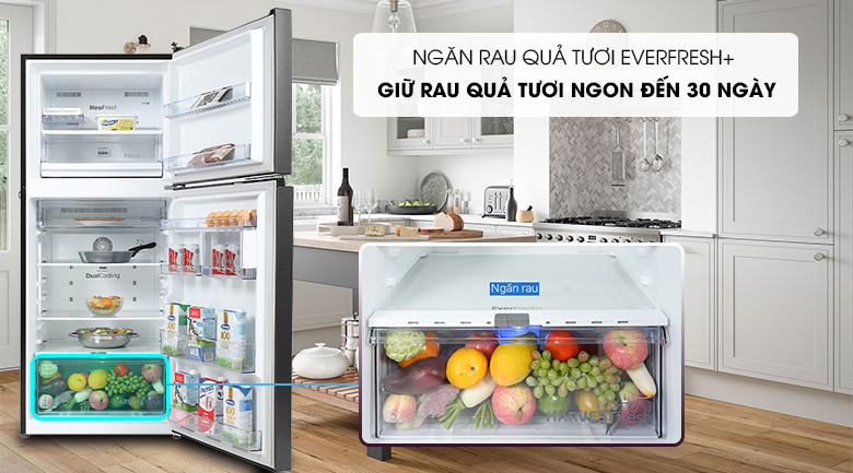 Tủ lạnh Beko Inverter 340 lít RDNT371E50VZK - EverFresh+