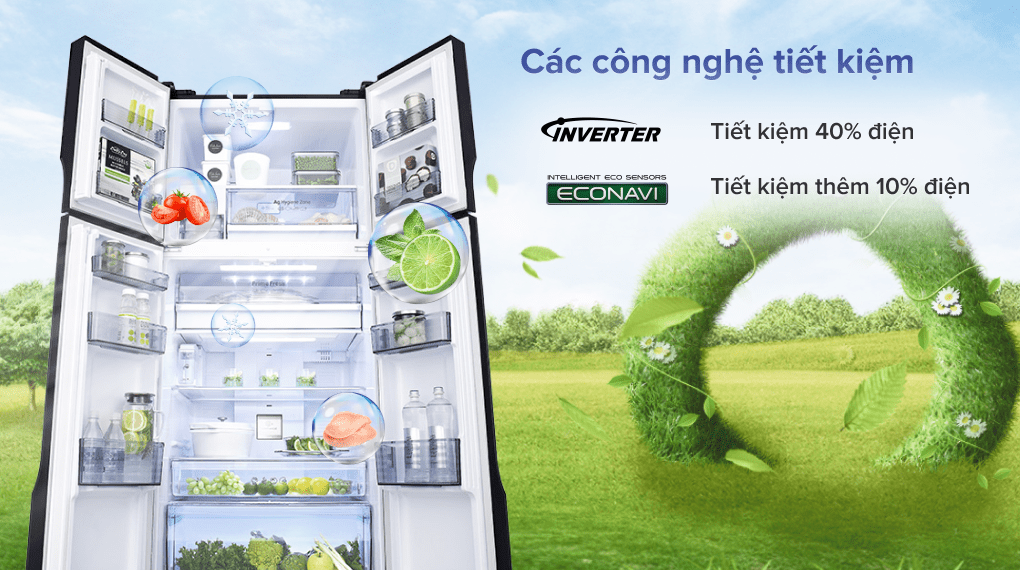 Tủ lạnh Panasonic 550 lít NR-DZ601YGKV - Cảm biến Econavi và Inverter