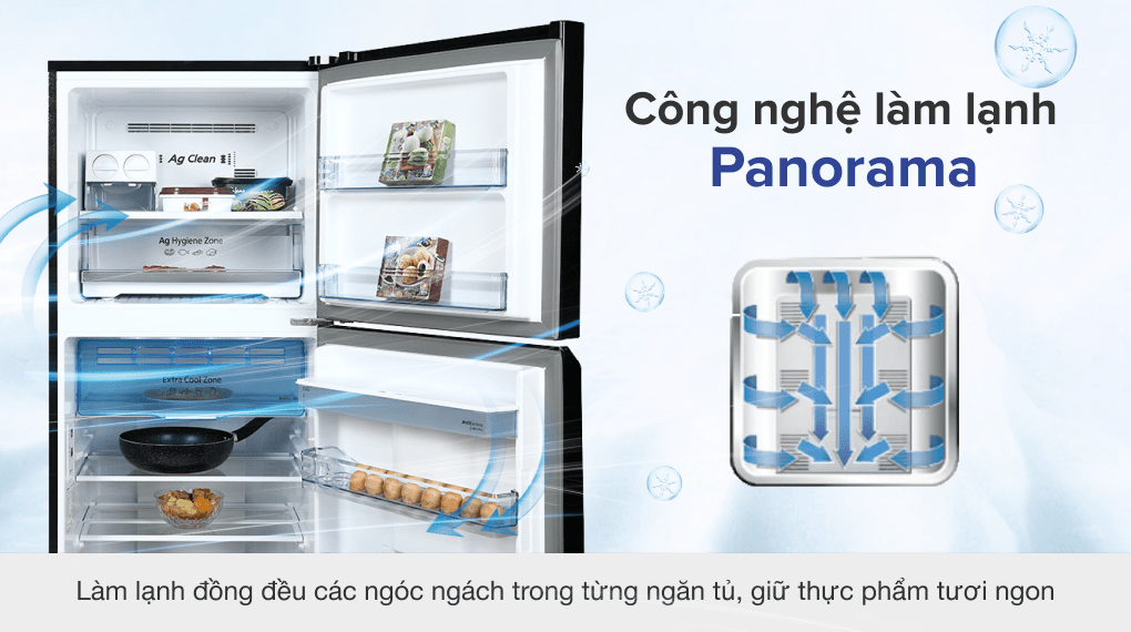 Tủ lạnh Panasonic Inverter 326 lít NR-TL351GPKV - Công nghệ làm lạnh Panorama