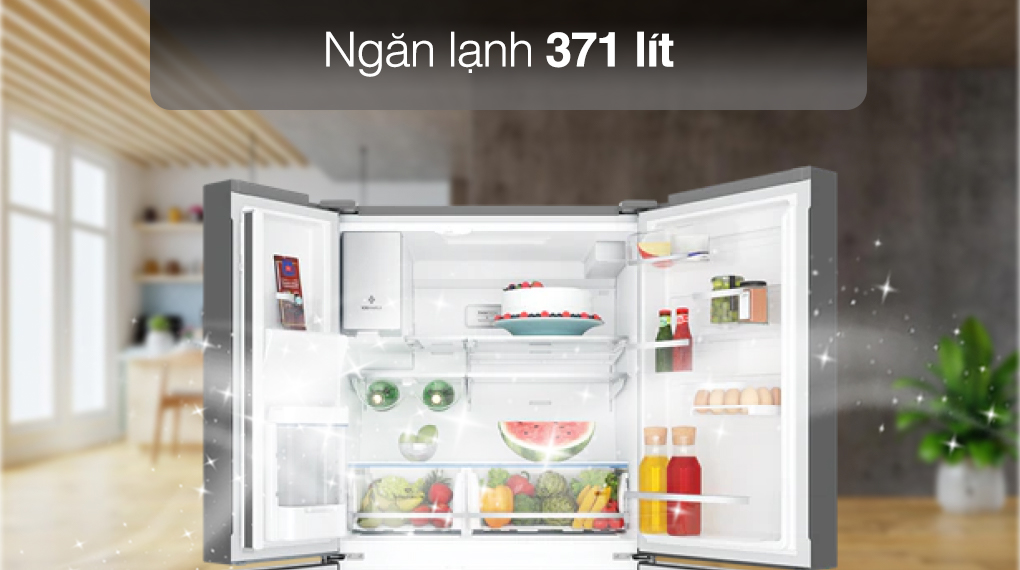 Tủ lạnh Electrolux Inverter 609 Lit EQE6879A-BVN - Ngăn lạnh 