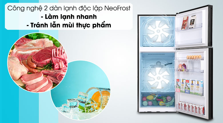 Tủ lạnh Beko Inverter 340 lít RDNT371E50VZGB - Công nghệ 2 dàn lạnh độc lập NeoProst