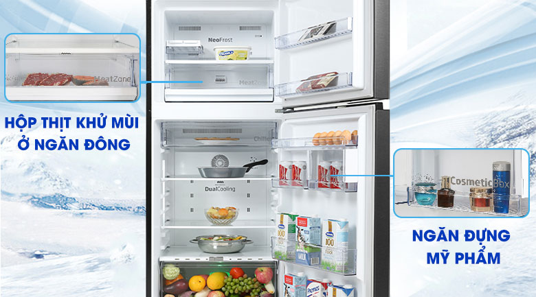 Tủ lạnh Beko Inverter 340 lít RDNT371E50VZK - Ngăn đựng mỹ phẩm