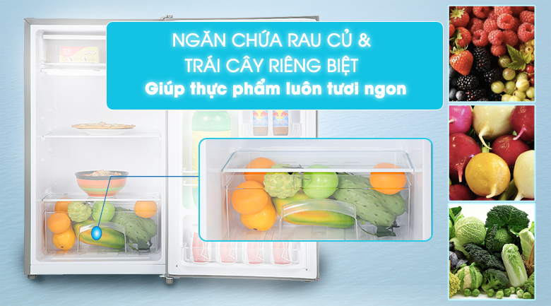 Ngăn rau củ riêng biệt - Tủ lạnh Beko 93 lít RS9051P