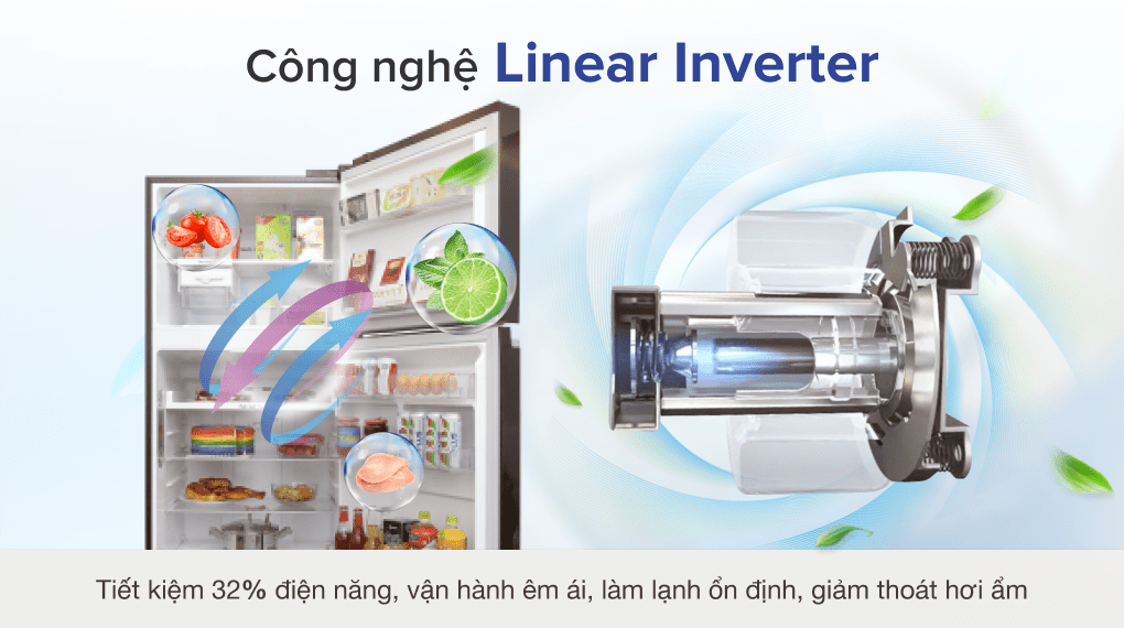 Tủ lạnh LG Inverter 393 lít GN-L422GB - Dung tích 393 lít