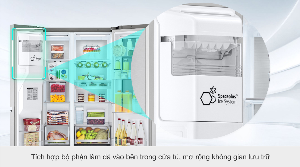 Tủ lạnh LG Inverter 635 Lít GR-X257JS - Ngăn đá SpacePlus