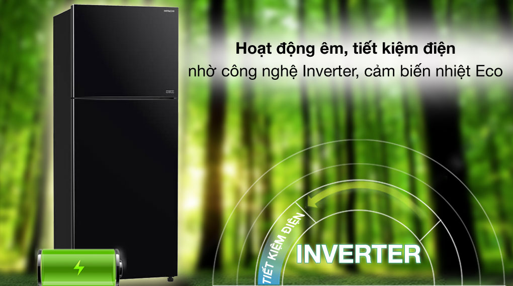 Tiết kiệm điện - Tủ lạnh Hitachi Inverter 390 lít R-FVY510PGV0 GMG