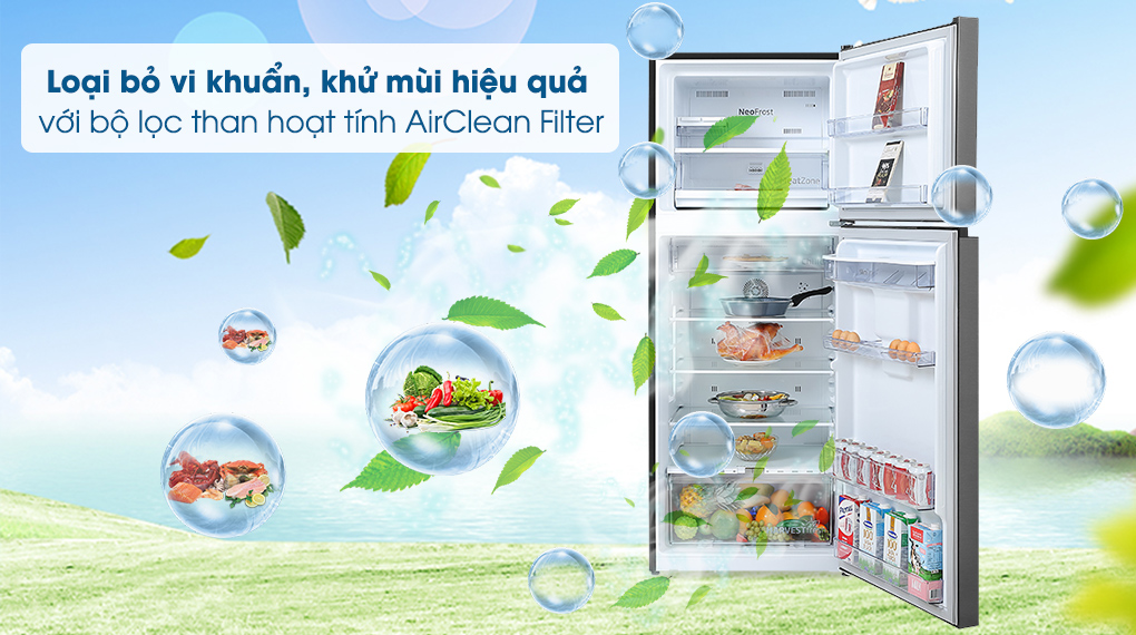AirClean Filter - Tủ lạnh Beko Inverter 375 lít RDNT401E50VZDK Mới 2020