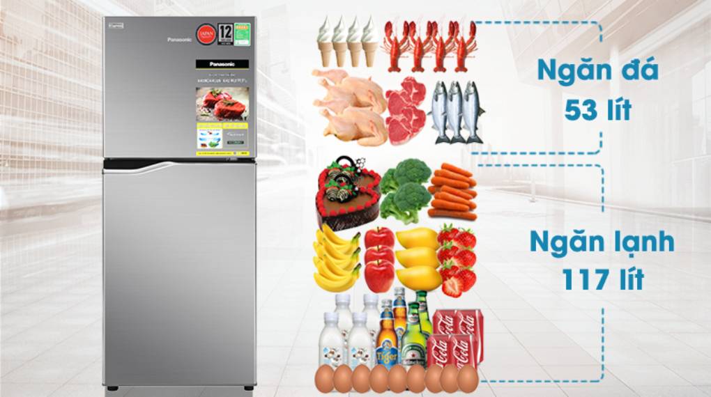 Tủ lạnh Panasonic NR-BA190PPVN - Dung tích 170 lít, phù hợp với các gia đình 2 - 3 thành viên