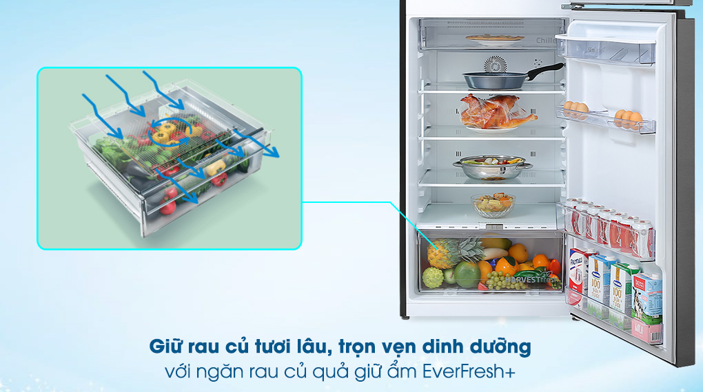 ngăn rau giữ ẩm - Tủ lạnh Beko Inverter 375 lít RDNT401E50VZDK Mới 2020