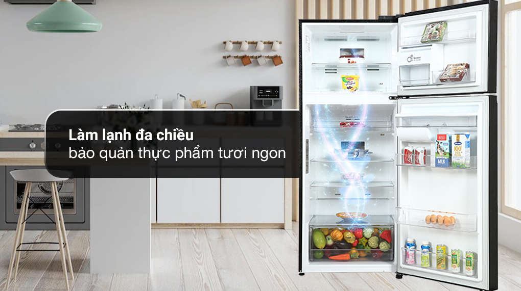 Tủ lạnh LG Inverter 374 lít GN-D372BLA - Làm lạnh đa chiều