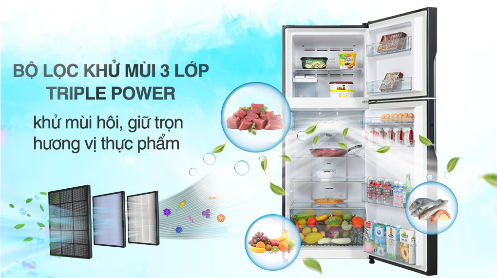 Tủ lạnh Hitachi Inverter 366 lít R-FVX480PGV9 GBK - Công nghệ khử khuẩn