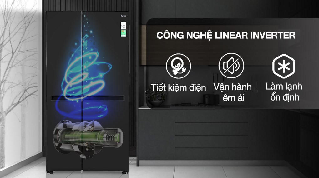 Tủ lạnh LG Inverter 649 Lít GR-B257WB - Công nghệ tiết kiệm điện