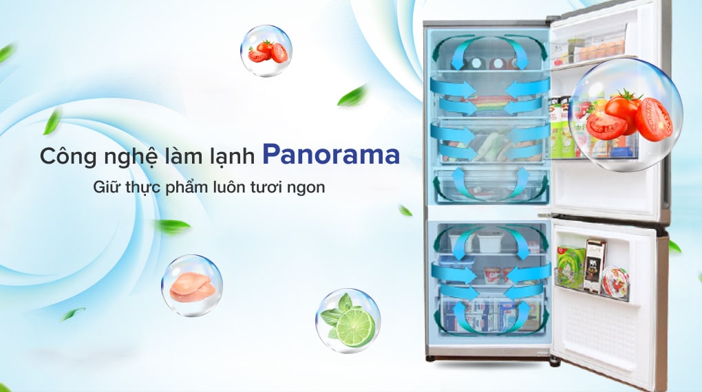 Tủ lạnh Panasonic Inverter 255 lít NR-BV280QSVN - Công nghệ làm lạnh Panorama