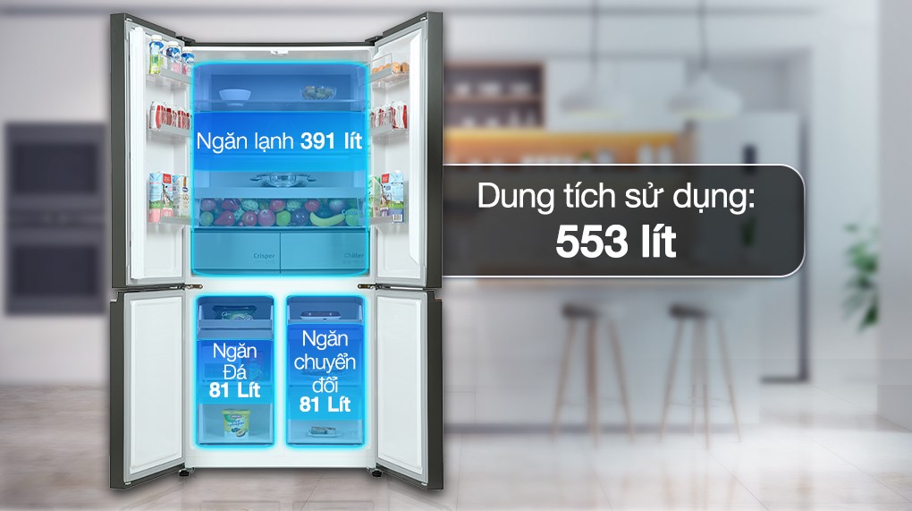 Tủ lạnh Beko Inverter 553 lít GNO51651GBVN - Ngăn lạnh