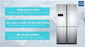 Tủ lạnh 4 Cánh Hafele HF-SBSIB 539.16.230