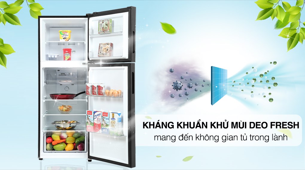 Tủ lạnh Aqua Inverter 245 lít AQR-T259FA(FB) - Công nghệ kháng khuẩn, khử mùi