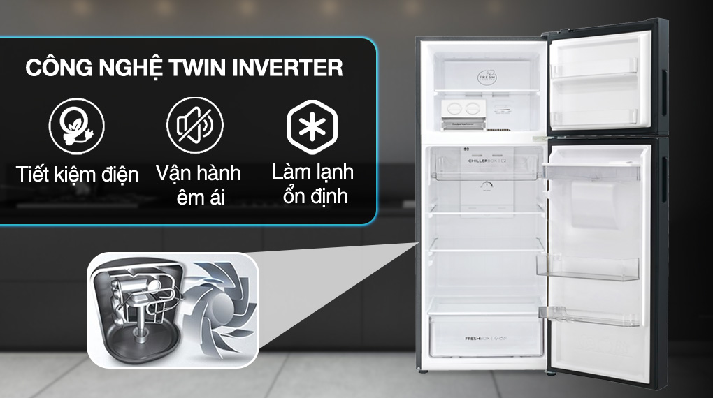 Tủ lạnh Aqua Inverter 279 lít AQR-T300FA(WFB) - Công nghệ tiết kiệm điện