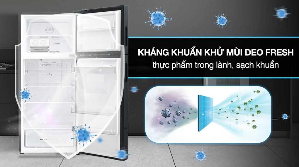 Tủ lạnh Aqua Inverter 279 lít AQR-T300FA(WFB) - Công nghệ khử mùi