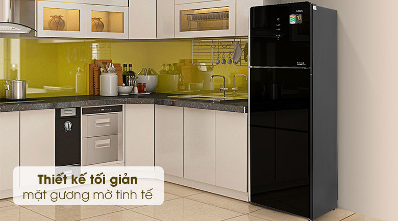 Tủ lạnh Aqua Inverter 312 lít AQR-T359MA(GB)-Thiết kế tối giản, mặt gương mờ tinh tế, hiện đại