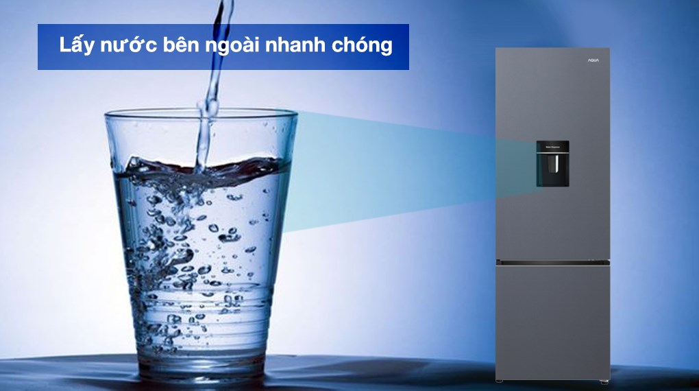 Tủ lạnh Aqua Inverter 320 lít AQR-B390MA(WSL) - Lấy nước bên ngoài tiện lợi
