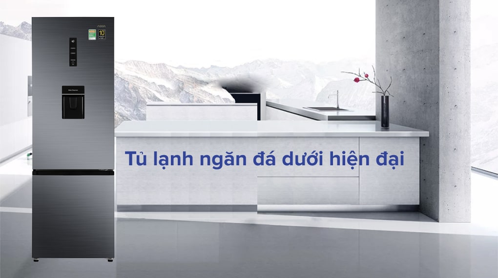 Tủ lạnh Aqua Inverter 320 lít AQR-B399MA(WHB) - Thiết kế