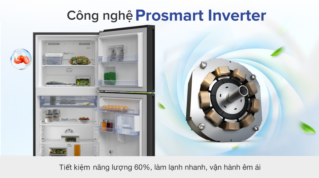 Tủ lạnh Beko Inverter 375 lít RDNT401E50VZHFSGB - Công nghệ tiết kiệm điện