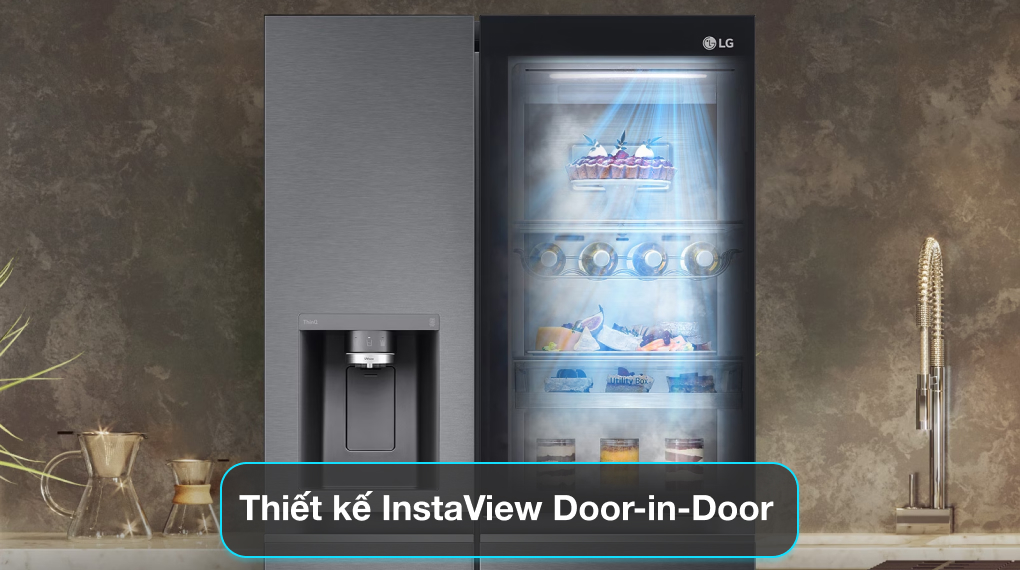Tủ lạnh LG Inverter 635 Lít Side By Side InstaView Door-in-Door GR-X257BL - Thiết kế