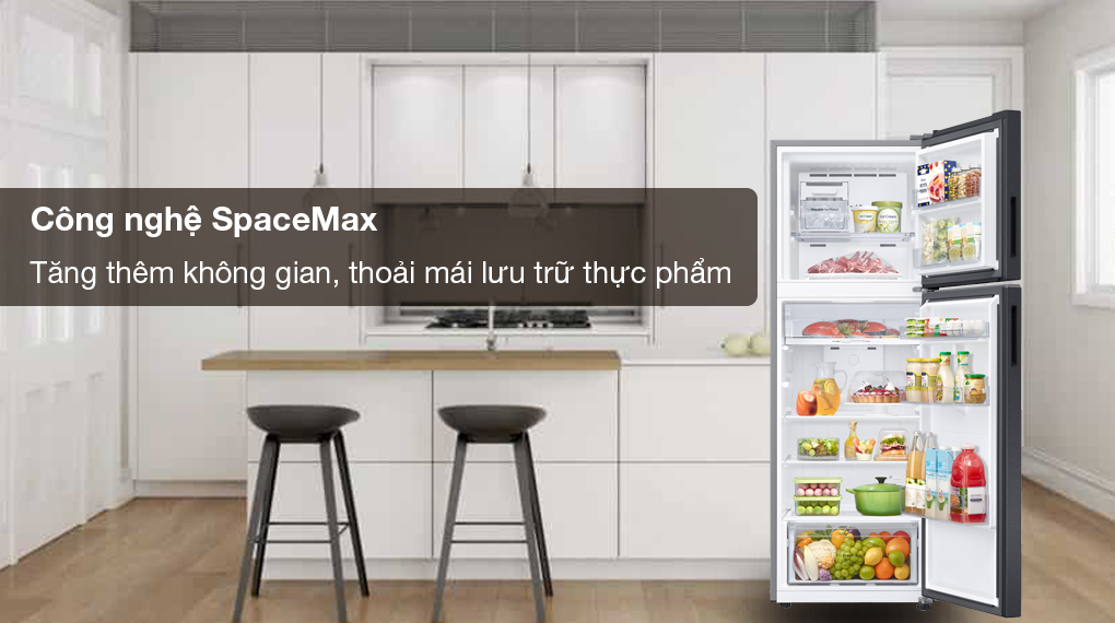 Tủ lạnh Samsung Inverter 305 lít RT31CG5424B1SV - Công nghệ SpaceMax giúp tăng thêm không gian bảo quản thực phẩm
