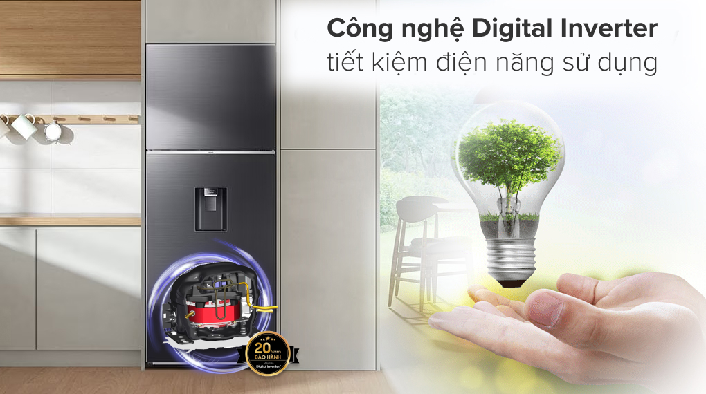 Tủ lạnh Samsung Inverter 406 lít RT42CG6584B1SV - Công nghệ tiết kiệm điện
