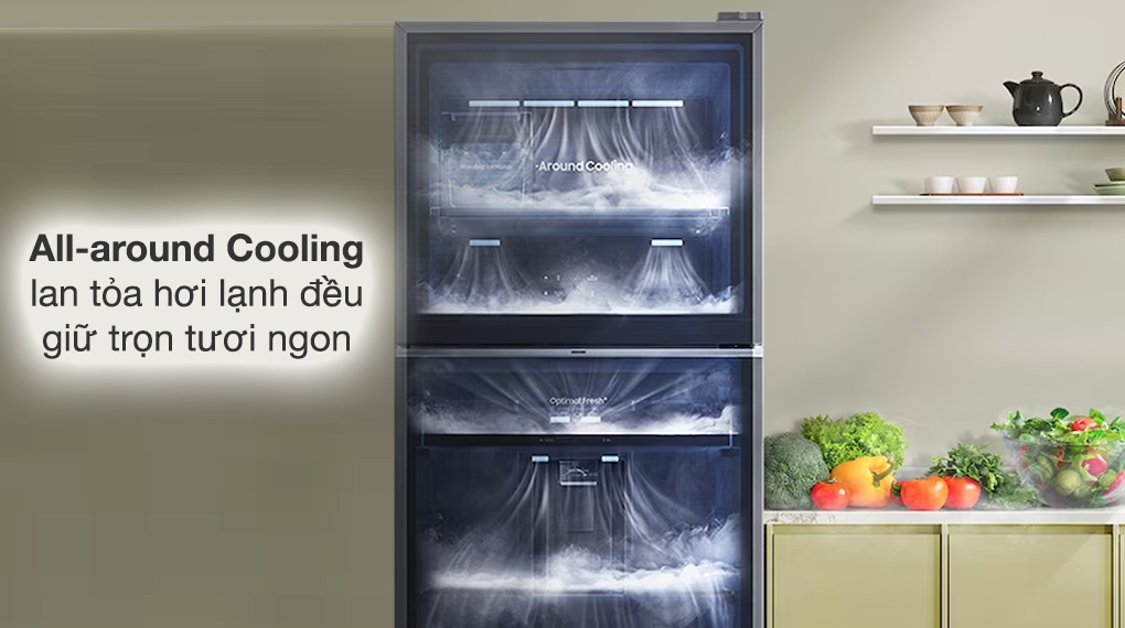 Tủ lạnh Samsung Inverter 406 lít RT42CG6584B1SV - Công nghệ All-around Cooling