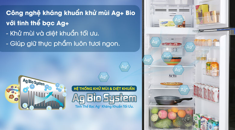 Ag+ Bio-Tủ lạnh Toshiba Inverter 233 lít GR-A28VM