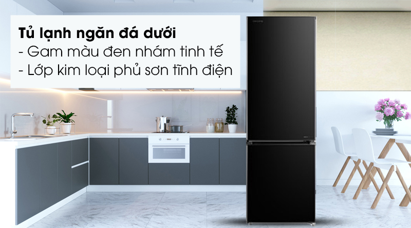 Tủ lạnh Toshiba Inverter 270 lít GR-RB350WE-PMV(30)-BS - Thiết kế gam màu đen tinh tế