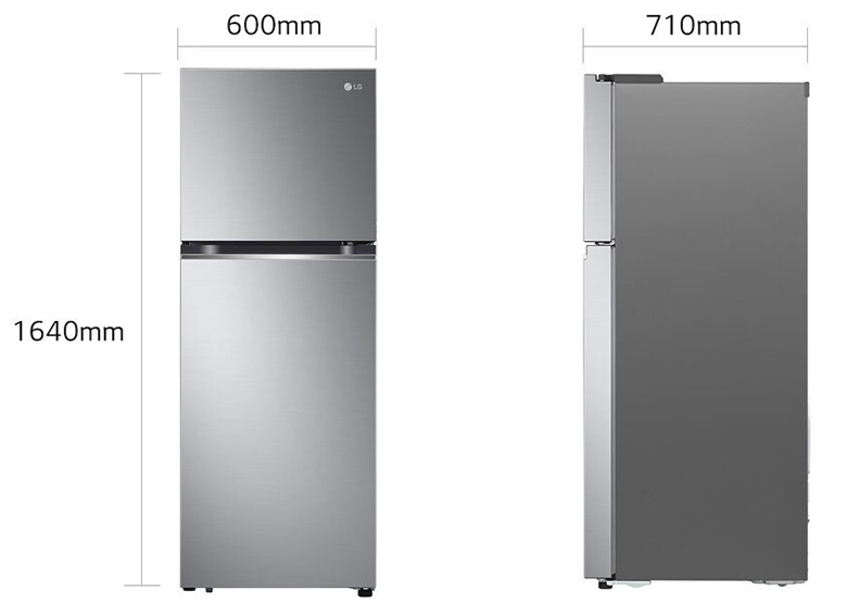 kích thước Tủ lạnh LG Inverter 315 Lít GN-M312PS