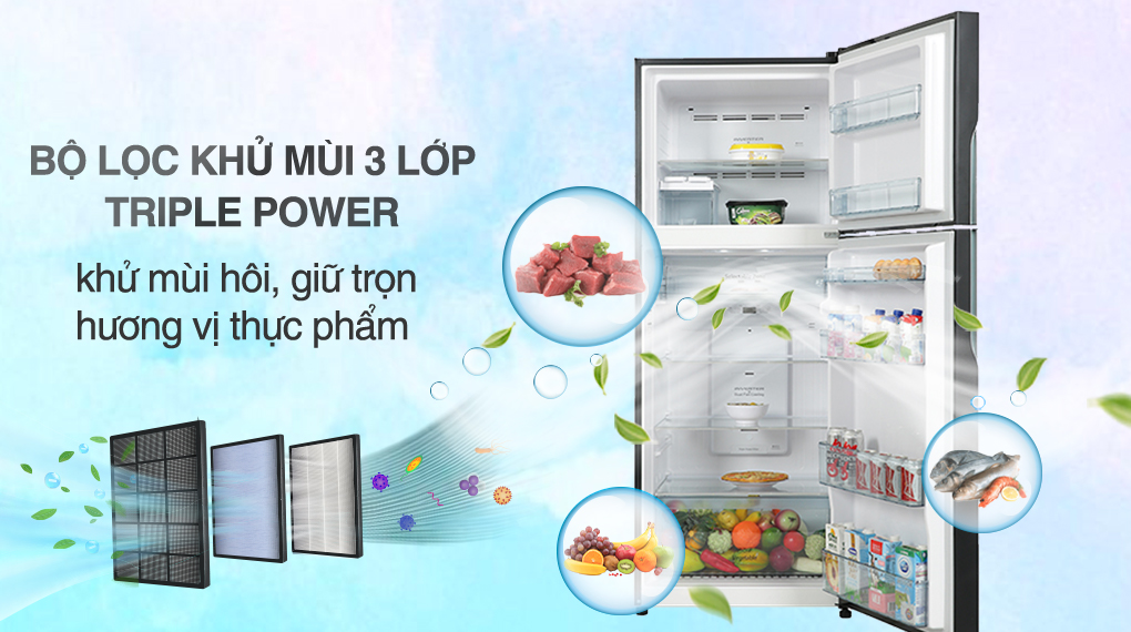 Tủ lạnh Hitachi Inverter 406 lít R-FVX510PGV9 GBK - Kháng khuẩn, khử mùi