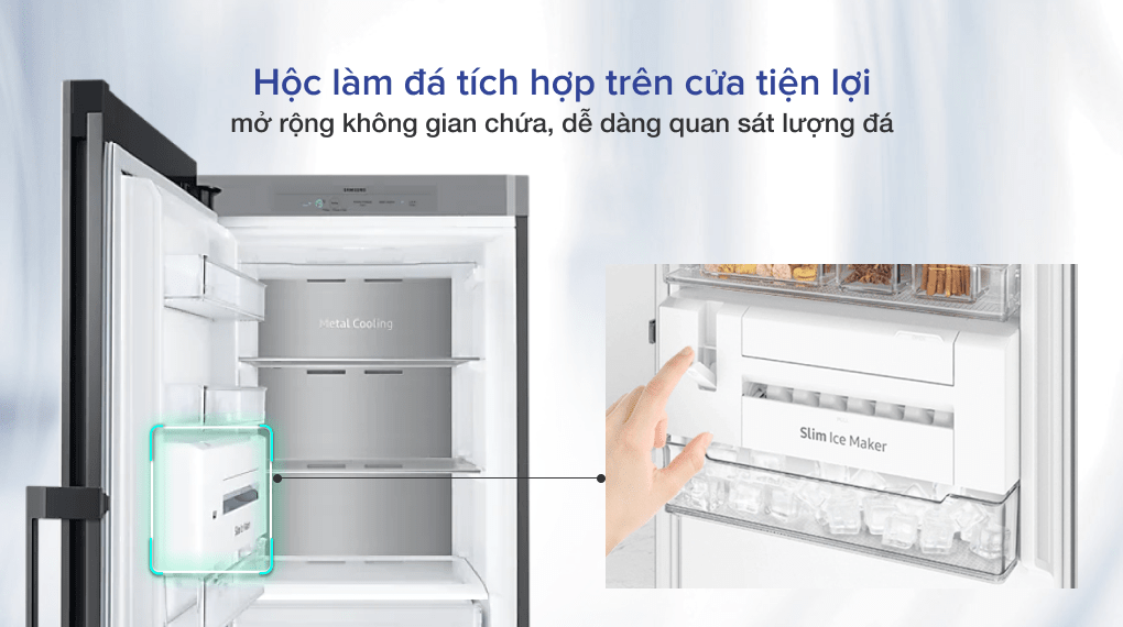 Tủ lạnh Samsung RZ32T744535/SV -Hộc làm đá tích hợp trên cửa tiện lợi
