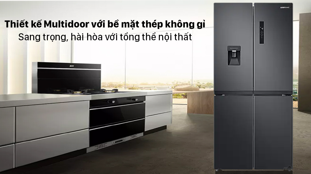Tủ lạnh Samsung Inverter 488 lít RF48A4010B4/SV - Thiết kế 4 cửa sang trọng