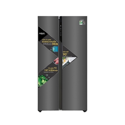Tủ lạnh Aqua Inverter 541 lít Side By Side AQR-S541XA(BL)