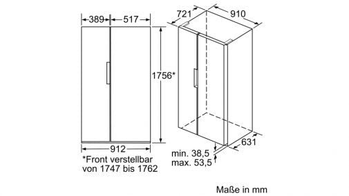 Tủ Lạnh Side By Side Bosch KAN92VI35 - hình 3