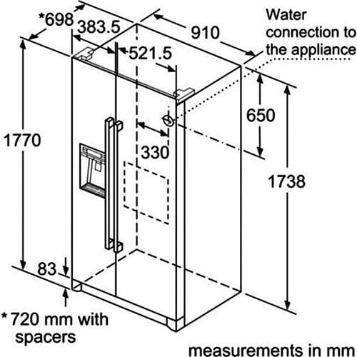 Tủ Lạnh Side By Side Bosch KAI90VI20G - hình 5