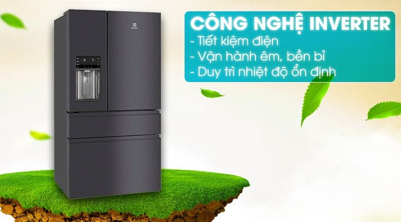 Tủ Lạnh Electrolux Inverter 4 cửa EHE6879A-B / Tặng lò vi sóng âm tủ 12.880.000đ - hình 3