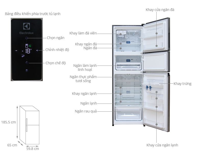 Tủ Lạnh Electrolux EME3500MG - hình 1