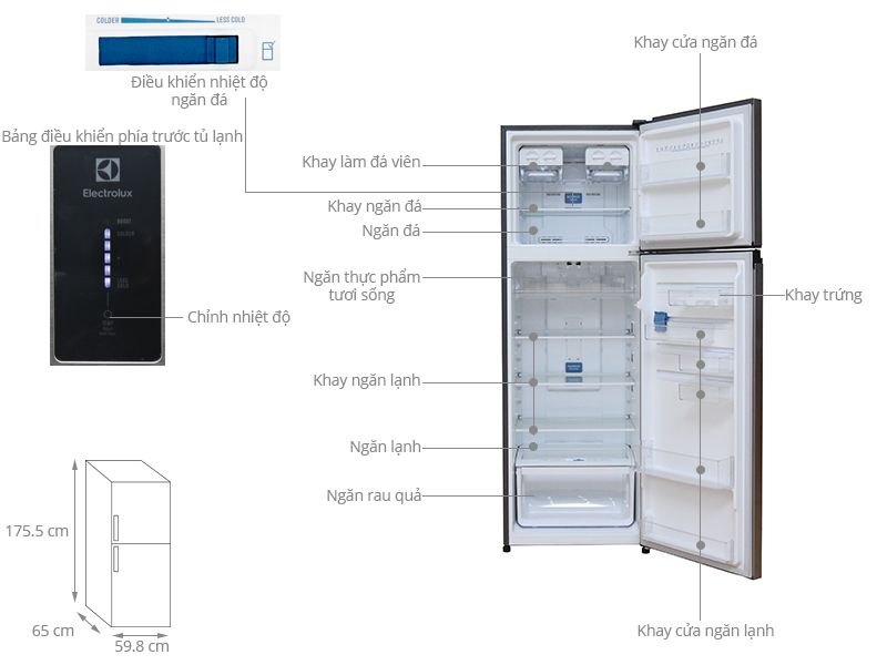 Tủ Lạnh Electrolux ETE3500AG - hình 1