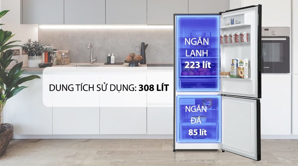 Tủ lạnh Electrolux Inverter 308 Lít EBB3402K-H - hình 2