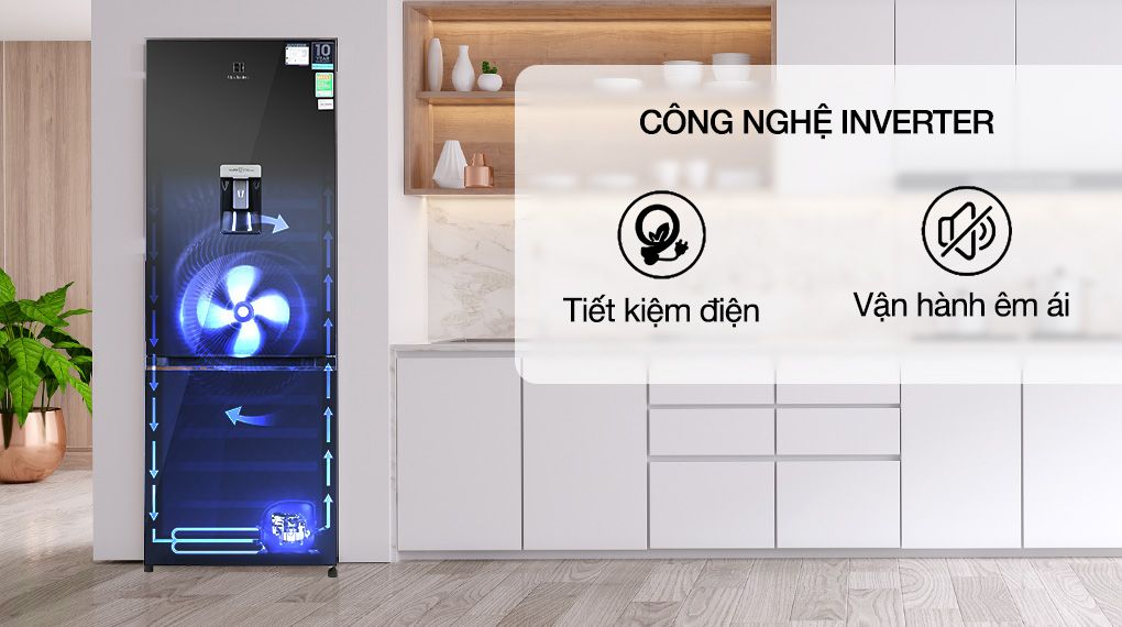 Tủ lạnh Electrolux Inverter 308 lít EBB3462K-H - hình 3
