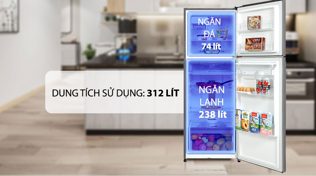 Tủ lạnh Electrolux Inverter 312 Lít ETB3440K-A - hình 2