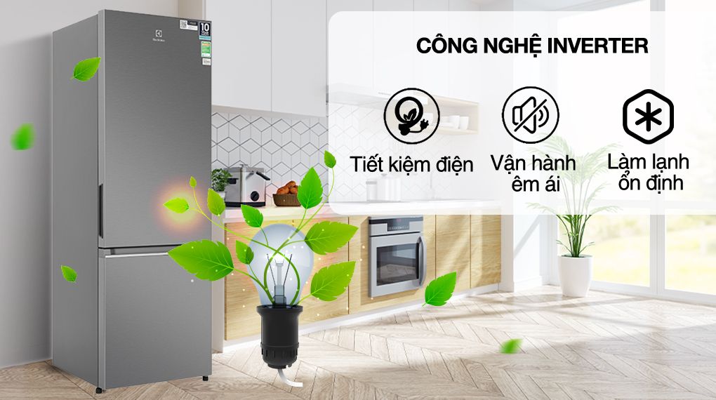 Tủ lạnh Electrolux Inverter 335 Lít EBB3702K-A - hình 3