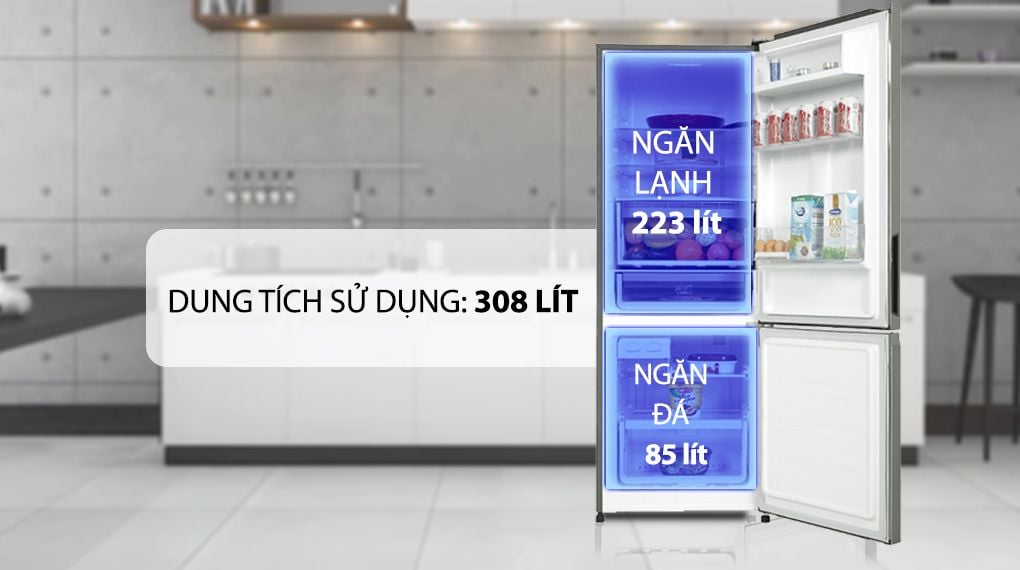 Tủ lạnh Electrolux Inverter EBB3402K-A 308 Lít - hình 2