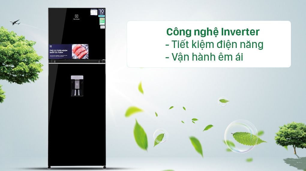 Tủ lạnh Electrolux Inverter ETB3440K-H 312 lít - hình 2
