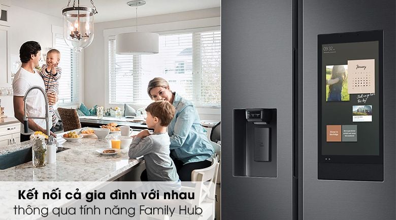 Tủ lạnh Family Hub Samsung Inverter 616 lít RS64T5F01B4/SV - hình 1