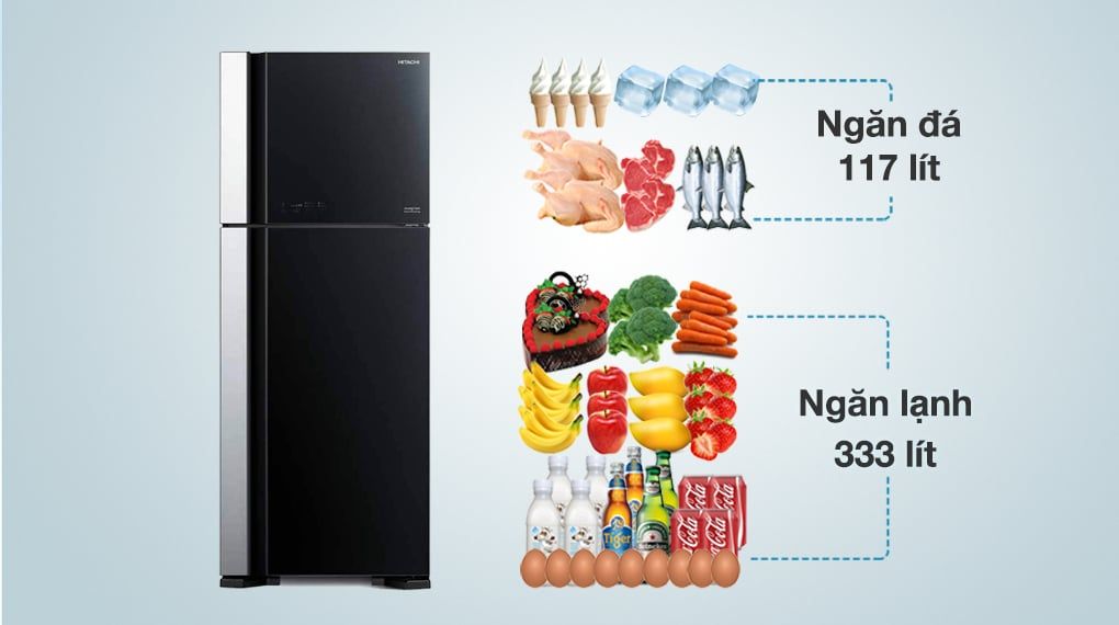 Tủ lạnh Hitachi Inverter 450 lít R-FG560PGV8X GBK - hình 2